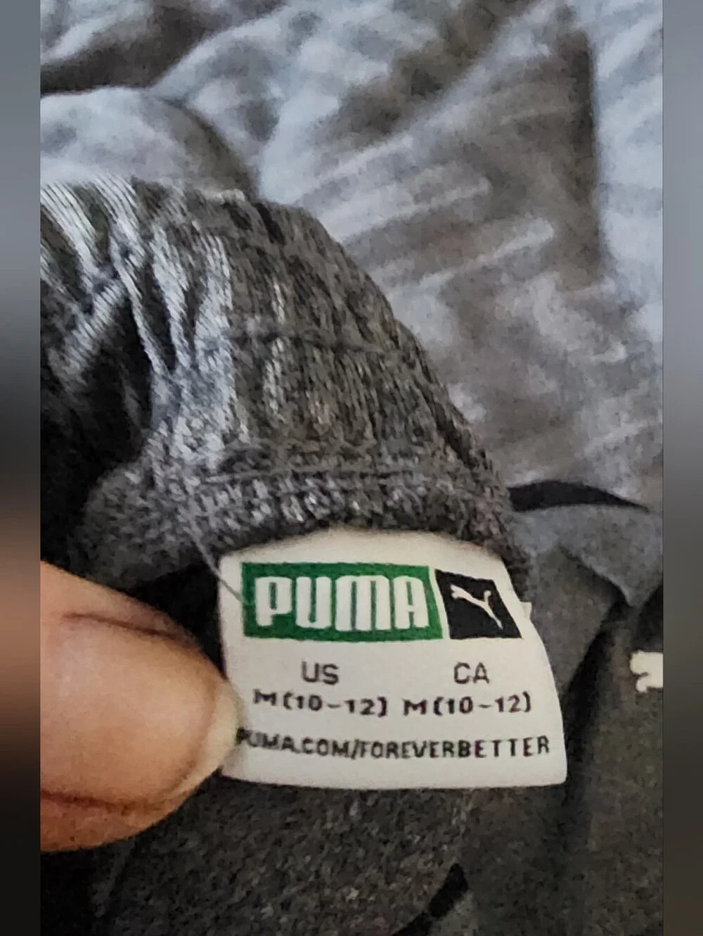 Puma Gray Athletic Shorts with Black Side Panels